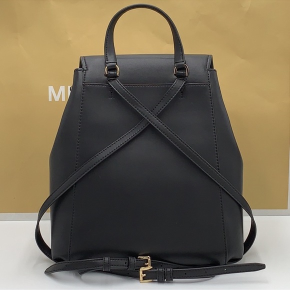 Michael Kors Phoebe 35F2G8PB2B Flap Drawstring Backpack 
Black 
NWT - Picture 12 of 16